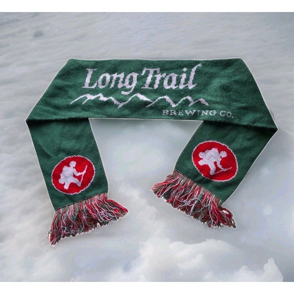 Vintage Rare Long Trail Brewing Co Winter Scarf Vermont Advertisement Collectors